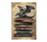 Liorosa Ancient Library Guardian Puzzles pour adultes 1000 pièces, dragon noir majestueux perché sur des livres antiques, merveilleuse imagination, défi pour vous-même, cadeaux pour amis et famille