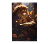 Liorosa Arcane Wisdom Puzzle en bois de 1000 pièces pour adulte, lion royal, casse-tête fantastique, idéal pour les soirées de jeu, profitez du processus de résolution de puzzle