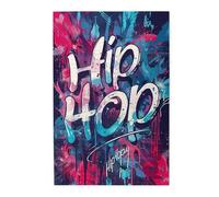 Liorosa Beat Of The Streets Puzzle en bois de 1000 pièces pour adulte, art hip-hop, couleurs vives, brainstorming pour soulager le stress, exercer la capacité pratique et la patience de réflexion