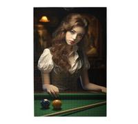 Liorosa Beaux puzzles Pool Girls pour adultes 1000 pièces, scènes de style victorien rétro, œuvre d'art unique pour adultes, les pièces s'emboîtent parfaitement, profitez de résoudre des puzzles avec
