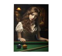 Liorosa Beaux puzzles Pool Girls pour adultes 500 pièces, scènes de style victorien rétro, œuvre d'art unique pour adultes, les pièces s'emboîtent parfaitement, profitez de résoudre des puzzles avec
