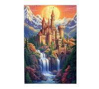 Liorosa Brilliant Castle Casse-tête de 1000 pièces pour adultes, paysage du monde de conte de fées, pièces fantaisistes, pièces qui s'emboîtent parfaitement, puzzles adaptés pour divertir en famille