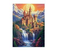 Liorosa Brilliant Castle Puzzle de 500 pièces pour adultes, paysage du monde de conte de fées, pièces fantaisistes, pièces parfaitement assemblées, puzzles adaptés pour divertir en famille pendant les