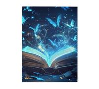 Liorosa Butterfly Codex Puzzle pour adultes 500 pièces, livre antique émettant une lumière azur, merveilleuse imagination, plaisir à la fois corps et esprit, cadeau adapté à la famille et aux amis