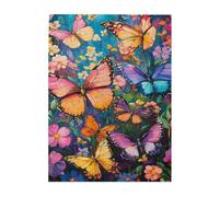 Liorosa Butterfly Garden Fantasy - Puzzle de 500 pièces pour adultes, ailes vibrantes dansant parmi les fleurs arc-en-ciel dans une clairière tachetée de soleil, plaisir à la fois du corps et de