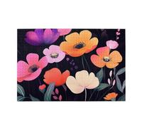 Liorosa Casse-tête de pétales de couleurs pour adultes de 1000 pièces, dégradé de fleurs dans un jardin enchanté, chef-d'œuvre botanique en bois, profitez de résoudre des puzzles avec la famille et