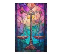 Liorosa Casse-tête kaléidoscopique équilibre de justice pour adultes 1000 pièces, couleurs vives, exercice cérébral stimulant, assemblage pratique de votre décoration d'intérieur, cadeau pour un ami