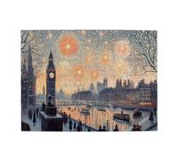 Liorosa Casse-tête pour adultes de 500 pièces - Nuit de célébration - Art de nuit classique de Londres - Profitez du processus de résolution de puzzle, plaisir à la fois du corps et de l'esprit
