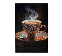 Liorosa Coffeehouse Reverie Puzzle pour adultes 1000 pièces, tasse à café avec artistique, idéal pour la relaxation et le plaisir en famille, exercice cérébral stimulant, brainstorming pour soulager