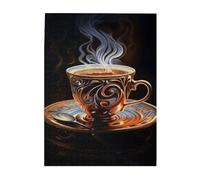 Liorosa Coffeehouse Reverie Puzzle pour adultes 500 pièces, tasse à café avec artistique, idéal pour la relaxation et le plaisir en famille, exercice cérébral stimulant, brainstorming pour soulager le