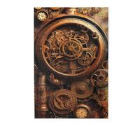Liorosa Cogwheel Cosmos Puzzle en bois 1000 pièces pour adulte, équipement steampunk en brume bronze, pièces s'emboîtent parfaitement, loisirs créatifs pour adultes, chaque pièce est unique
