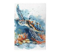 Liorosa Coral Serenade Puzzle de 1 000 pièces pour adulte, tortue de mer glissant à travers un récif vibrant, activités créatives pour adultes, puzzles adaptés pour le divertissement en famille