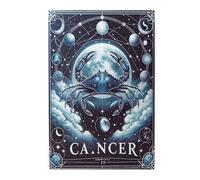 Liorosa Cosmic Cancer 1000 pièces de puzzles en bois pour adultes, puzzle unique douze constellations cancer, design vif, idéal pour la relaxation et l'affichage pour les amateurs de puzzle