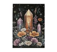 Liorosa Dreamy Crystal Wonderland Puzzle en bois 500 pièces pour adulte, design vibrant et unique, loisirs et défis exploratoires, exercices pratiques et réflexions