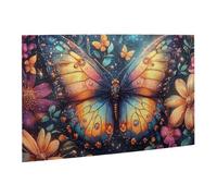 Liorosa Fantasy Butterfly 500 pièces de puzzles en bois pour adultes, puzzle avec motifs d'ailes dégradées, loisirs exploratoires et défis, adapté pour les soirées de jeu, décoration murale