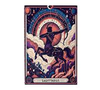 Liorosa Galaxy'S Hunter Puzzle en bois 1000 pièces pour adulte, rétro unique, douze constellations, sagittaire, idéal pour les soirées de jeu, activités amusantes pour les vacances en famille