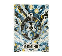 Liorosa Gemini Fantasy Illustration Puzzle pour adultes 500 pièces, puzzle de la série Constellation de style art moderne, profitez du plaisir de résoudre des puzzles avec votre famille, pour les