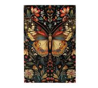 Liorosa Golden Monarch Puzzle de 1000 pièces pour adultes, papillon vibrant avec des ailes irisées parmi des fleurs luxuriantes, symphonie de la nature en couleurs, loisirs et défis exploratoires