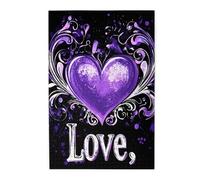 Liorosa Graffiti Affection Puzzle de 1000 pièces pour adultes, cœur avec coups de pinceau artistiques et éclaboussures de poussière d'étoile, design moderne stimulant, les pièces s'emboîtent