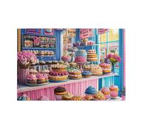 Liorosa Happy Hour At Candy Store Casse-tête pour adultes 1000 pièces, dessert ludique avec panneau et friandises moelleuses, défi à vous-même, assemblage pratique de votre décoration d'intérieur