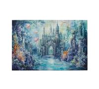 Liorosa Lost Atlantis Cityscape Puzzle adulte 1000 pièces, jardins de corail, mystique puzzle océan en bois, merveilleuse imagination, idéal pour se détendre et montrer pour les fans de