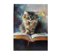 Liorosa Lot de 500 puzzles amusants en forme de chat pour adultes, mélange de couleurs impressionnistes, défi artistique relaxant, pièces parfaitement assemblées, adaptées pour les loisirs en famille
