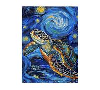 Liorosa Lot de 500 puzzles pour adultes - Tortue de mer cosmique, merveilleuse imagination, design unique et beau, exercice des compétences pratiques et de la pensée, profitez du processus de