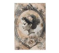 Liorosa Portraitist's Rose Puzzle en bois 1000 pièces pour adulte, portrait antique élégant, art vintage stimulant, idéal pour la détente et le plaisir en famille, profitez du processus de résolution
