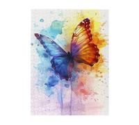 Liorosa Puzzle adulte 500pcs aquarelle papillon avec détails croquis de peinture, cadeau anti-stress, design vif et unique, exercer des compétences pratiques et penser