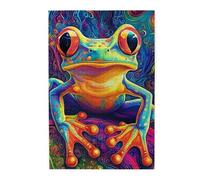 Liorosa Puzzle arc-en-ciel grenouille dans un tourbillon de couleurs vives de 1000 pièces. Parfait pour ceux qui recherchent un esprit - Puzzle d'aventure, merveilleuse imagination, design vibrant