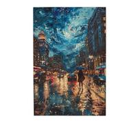 Liorosa Puzzle City Streets pour adultes de 1 000 pièces, scènes de nuit urbaines éclairées, les pièces s'assemblent parfaitement, idéal pour la détente et le plaisir en famille, cadeaux pour les amis