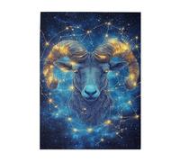 Liorosa Puzzle classique Bélier pour adultes de 500 pièces, série fantastique douze constellations, chaque pièce est unique, convient pour les soirées de jeux, l'exercice des compétences manuelles et