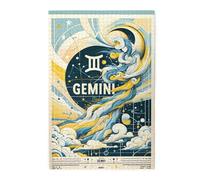 Liorosa Puzzle constellation jumeaux célestes pour adultes 1000 pièces, charmante décoration d'intérieur pour les amateurs de Gémeaux, idéal pour les soirées de jeu, plaisir à la fois corps et esprit