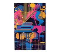 Liorosa Puzzle de 1 000 pièces - Couleurs piano rhapsodie, couleurs vives, cadeau pour les amateurs de musique, convient pour les soirées de jeux de fête et les loisirs en famille, profitez du