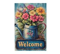 Liorosa Puzzle de 1000 pièces pour adulte - Arrosoir floral, panneau de bienvenue vif, thème jardin relaxant, puzzle en bois pour décoration d'intérieur et cadeaux, profitez de résoudre des puzzles