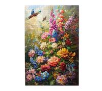 Liorosa Puzzle de 1000 pièces pour adultes - Jardin de papillons enchanté, symphonie florale vibrante avec papillon dansant, puzzles en bois au design unique, les pièces s'assemblent parfaitement