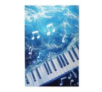 Liorosa Puzzle de 1000 pièces pour adultes Symphonie aquatique, puzzle en bois avec piano immergé et notes de danse, idéal pour la relaxation et le plaisir en famille, l'exercice des capacités