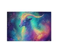 Liorosa Puzzle de 1000 pièces - Zodiaque Capricorne avec des couleurs vives et un fond de ciel étoilé, jeu de cerveau stimulant et relaxant, assemblage pratique de votre décoration murale d'intérieur