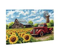 Liorosa Puzzle de 500 pièces aux champs dorés vibrants avec moulin à vent classique, les pièces s'emboîtent parfaitement, exercice des compétences manuelles et de pensée, superbe œuvre d'art