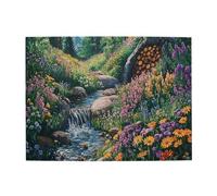 Liorosa Puzzle de 500 pièces aux couleurs vives, ruisseaux de montagne, fleurs sauvages lumineuses, belle symphonie printanière, chaque pièce est unique, adapté pour les loisirs en famille, le plaisir