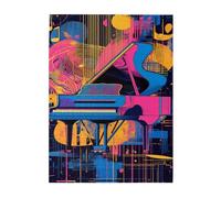 Liorosa Puzzle de 500 pièces - Couleurs piano rhapsodie, couleurs vives, cadeau pour les amateurs de musique, adapté pour les soirées de jeux de fête et les loisirs en famille, profitez du processus