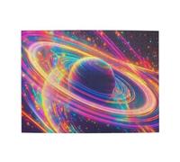 Liorosa Puzzle de 500 pièces pour adultes - Planète tourbillon cosmique, anneaux multicolores dégradés avec une lueur semblable à de la soie, les pièces s'emboîtent parfaitement, assemblage pratique