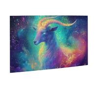Liorosa Puzzle de 500 pièces - Zodiaque Capricorne avec des couleurs vives et un fond de ciel étoilé, jeu de cerveau stimulant et relaxant, assemblage pratique de votre décoration murale d'intérieur