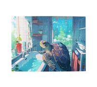 Liorosa Puzzle d'été tortue de mer pour adultes, 500 pièces, design vibrant et unique, loisirs et défis exploratoires, adapté pour les loisirs en famille, le plaisir du corps et de l'esprit