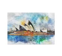 Liorosa Puzzle emblématique de Sydney Landmark pour adultes de 1000 pièces, esthétique aux couleurs douces, chaque pièce est unique, idéal pour la relaxation et l'affichage pour les amateurs de puzzle