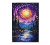Liorosa Puzzle en bois de 1 000 pièces pour adulte, symphonie de la vallée étoilée, pièces s'emboîtent parfaitement, merveilleuse imagination, complet avec la famille et les amis, œuvre d'art amusante
