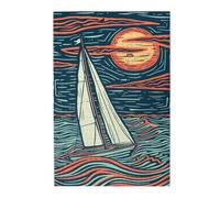 Liorosa Puzzle en bois de 1000 pièces pour adulte - Art abstrait - Coucher de soleil - Chaque pièce est unique - Idéal pour les soirées de jeu - Soulage le stress et profitez du plaisir de résoudre