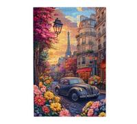 Liorosa Puzzle en bois de 1000 pièces pour adulte Heure d'or à Paris, chaque pièce est unique, idéal pour la détente et le plaisir en famille, assemblage pratique de votre décoration d'intérieur