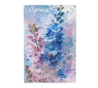 Liorosa Puzzle en bois de 1000 pièces pour adulte, symphonie florale printanière, illustration de fleurs rouges et bleues pastel, complet avec famille et amis, exercice des compétences pratiques et de