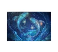 Liorosa Puzzle exquis de 1000 pièces pour adultes, les douze belles constellations de poissons, design d'art moderne, exercice des compétences pratiques et de la pensée, puzzles en bois